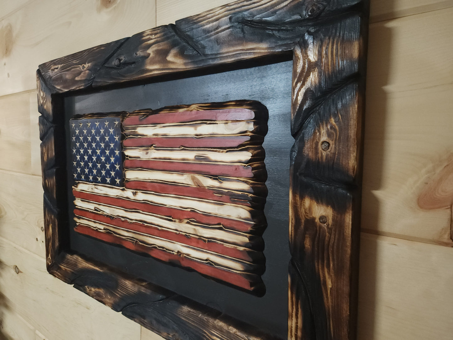 Rustic 50 Star American Flag