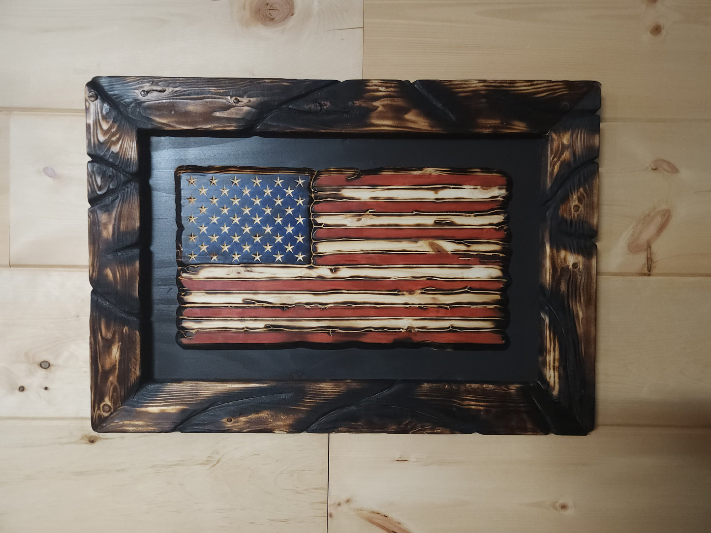 Rustic 50 Star American Flag