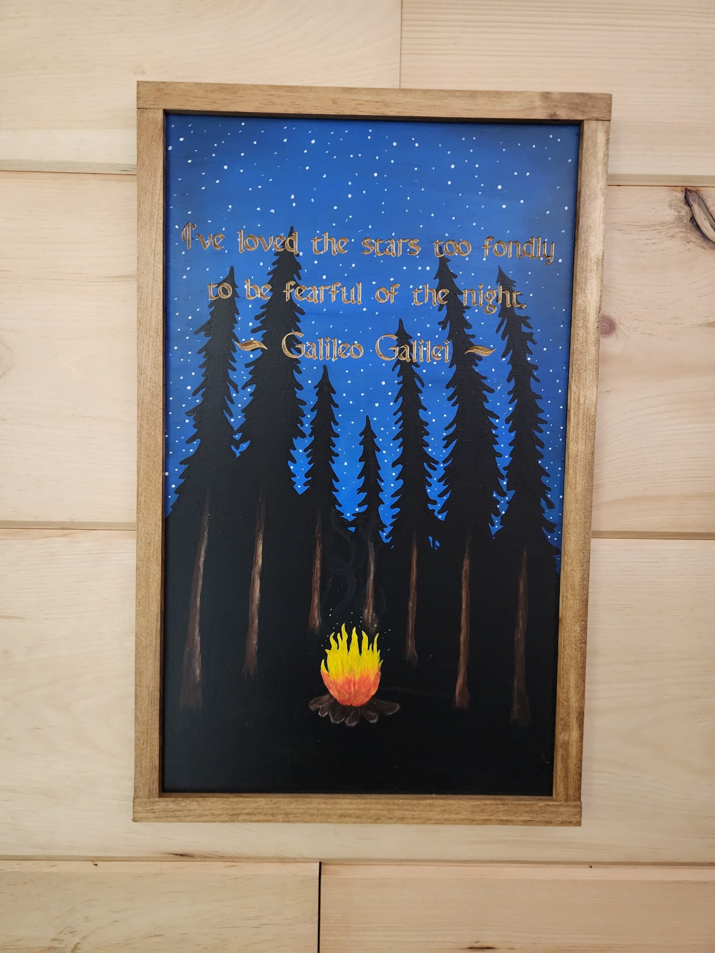 Hand Painted Artwork with Galileo Quote