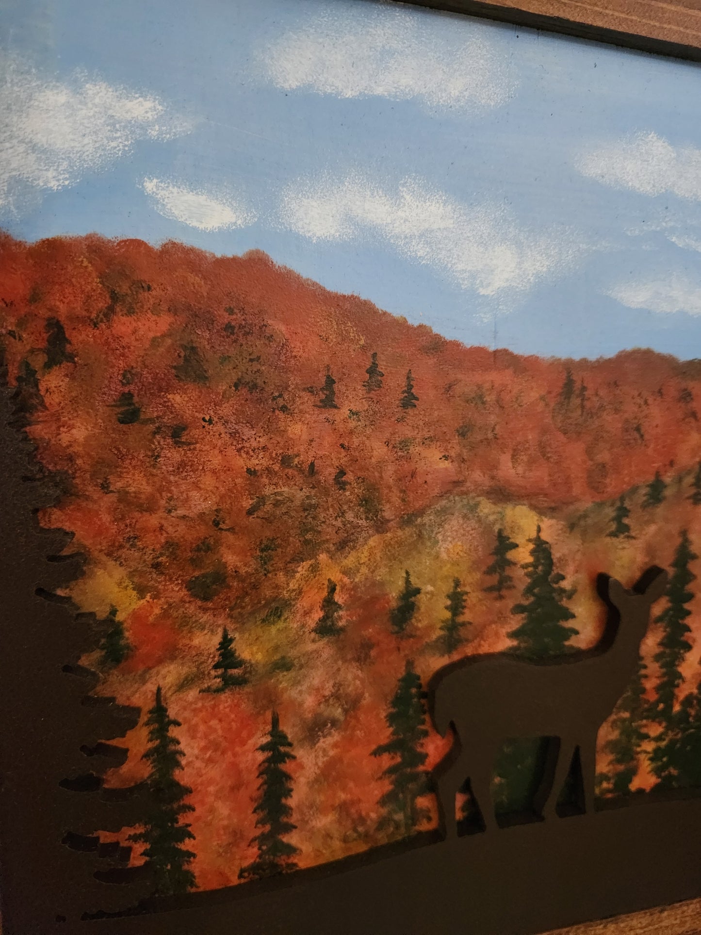 Hand Painted 3D Artwork with Buck and Doe