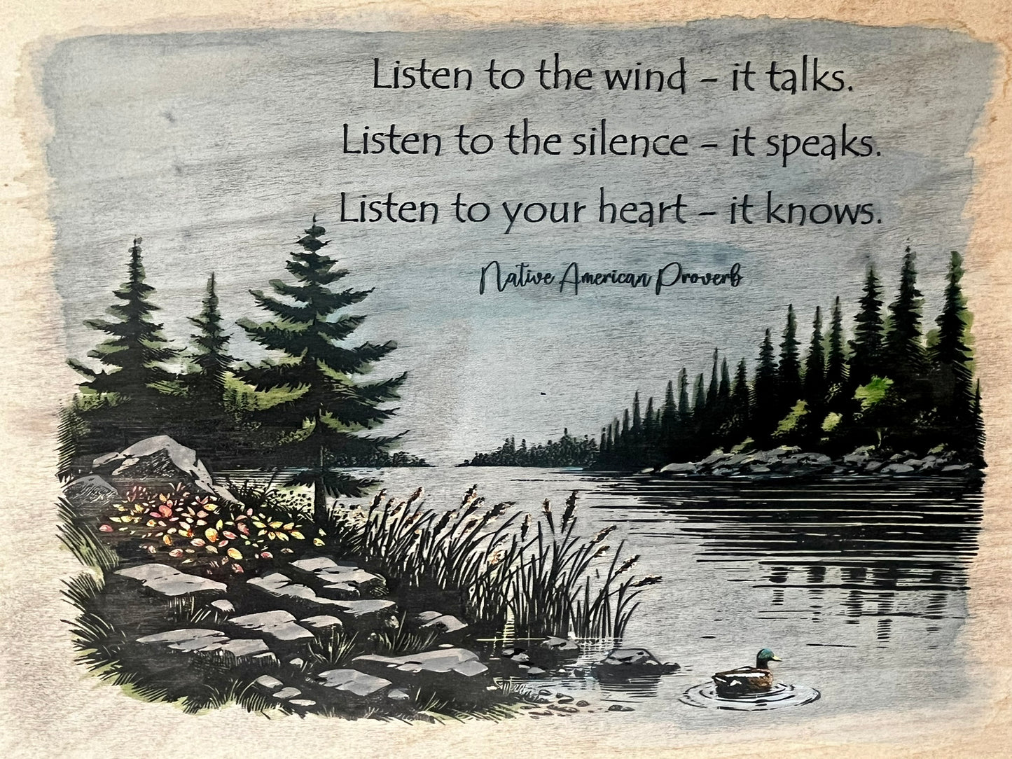 Hand Painted Small Shelf with Hooks or Wine Glass Rack