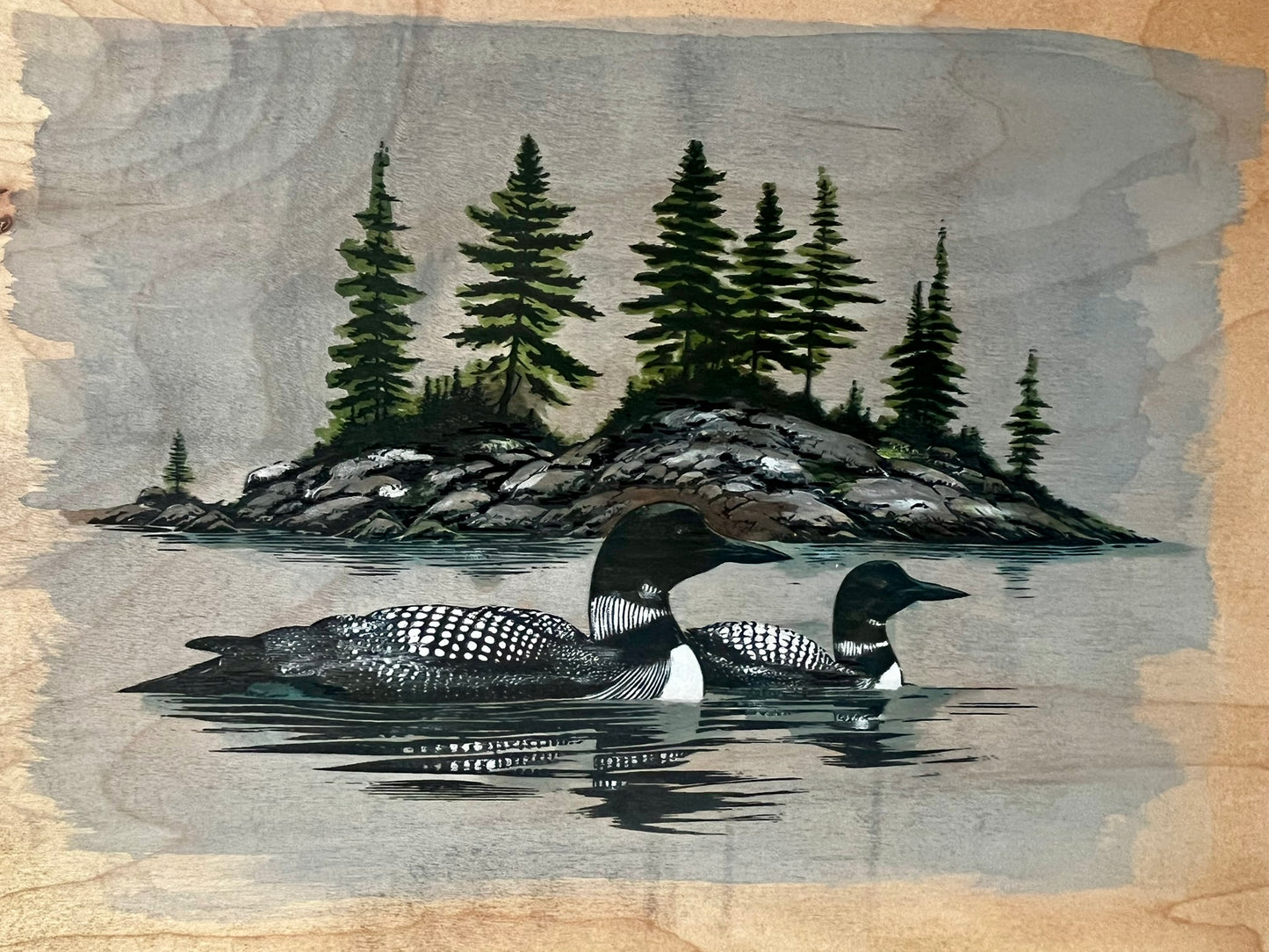 Hand Painted Small Shelf with Hooks or Wine Glass Rack