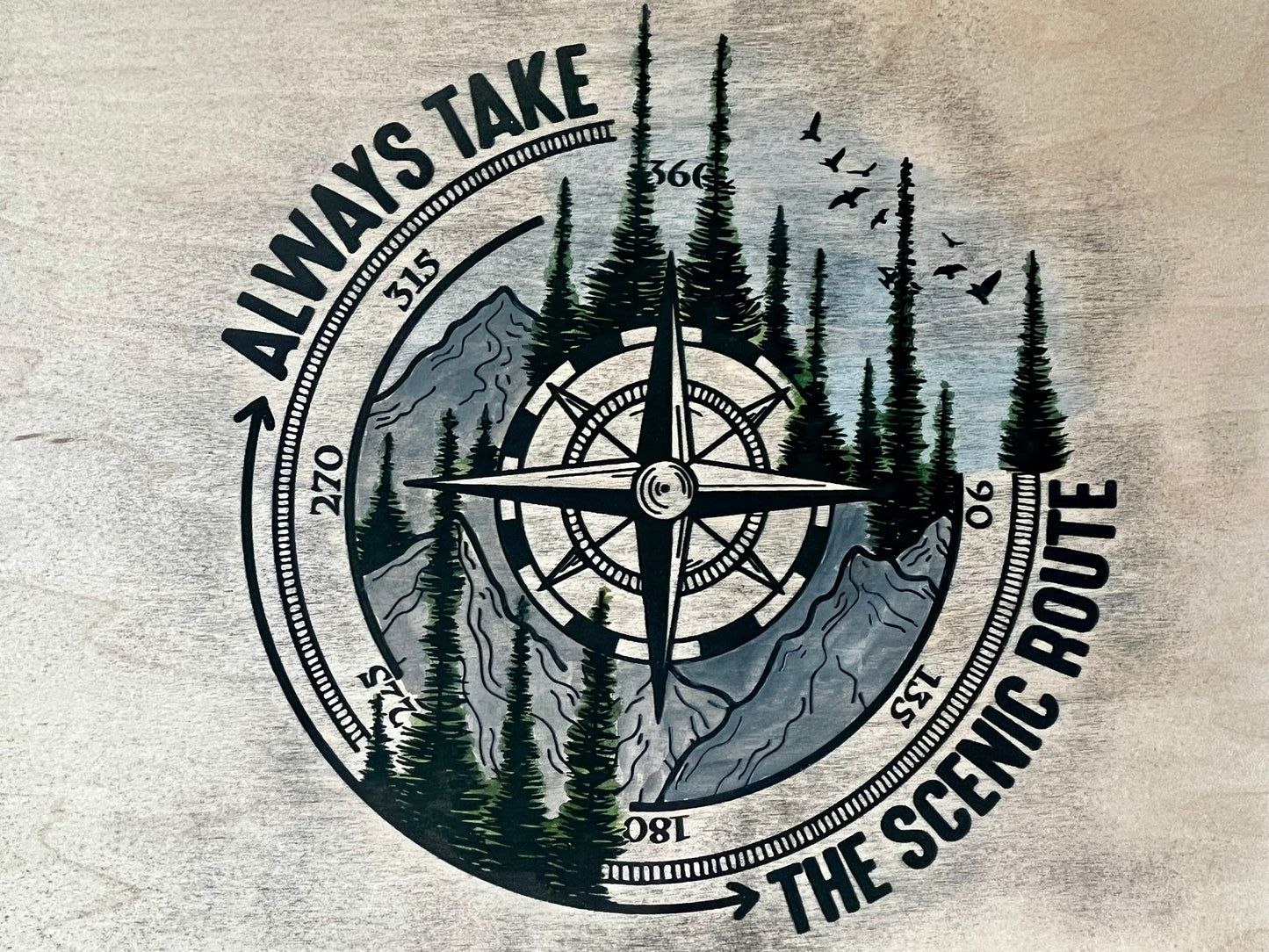 Hand Painted Small Shelf with Hooks or Wine Glass Rack