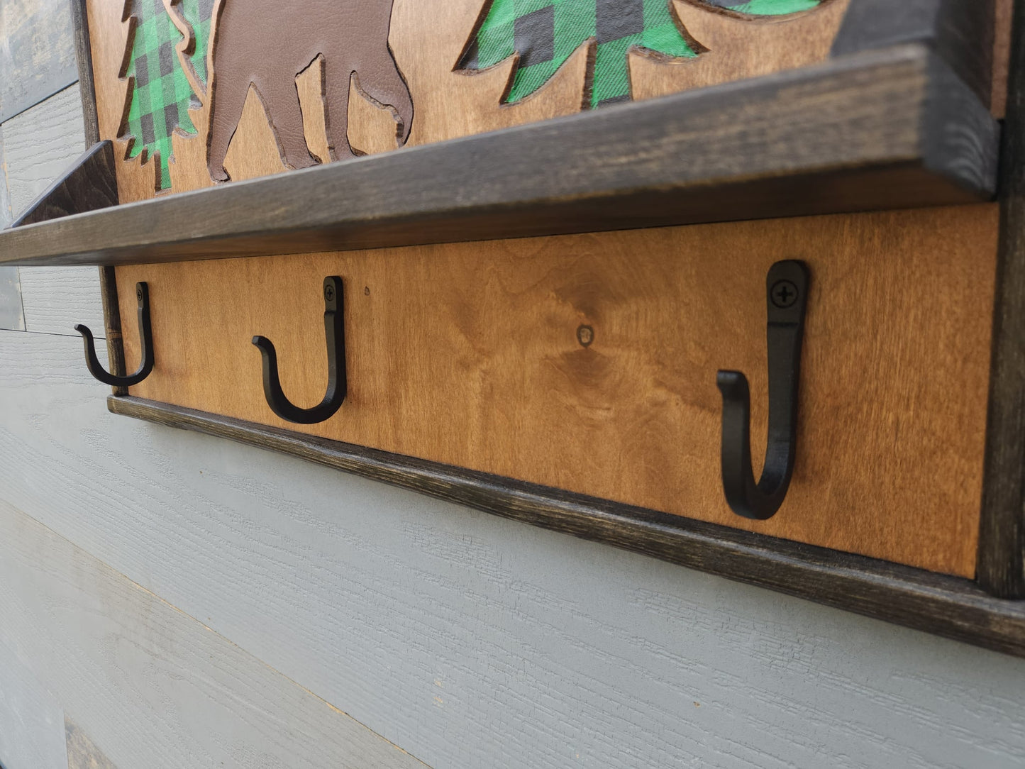 Large Shelf with Hooks