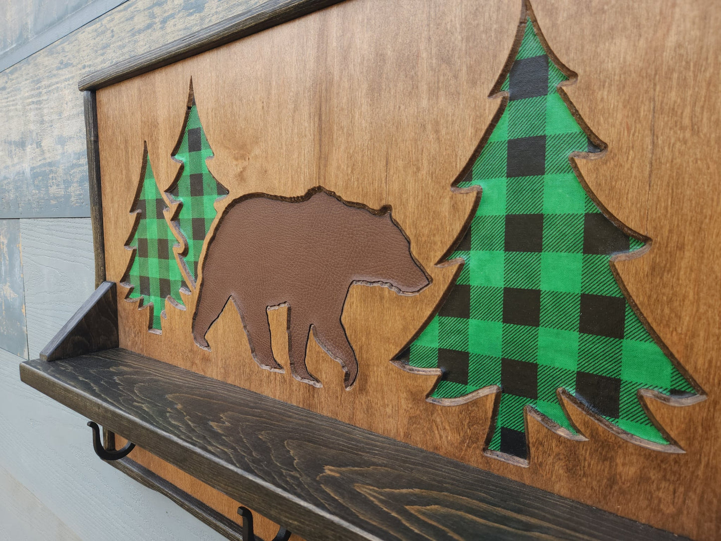 Large Shelf with Hooks